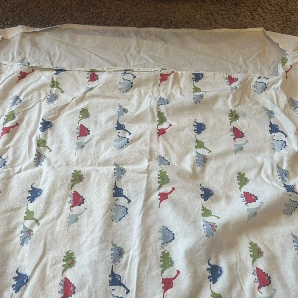 Kids Dinosaur Duvet Cover Cream Multicolor Junior Size 50x74